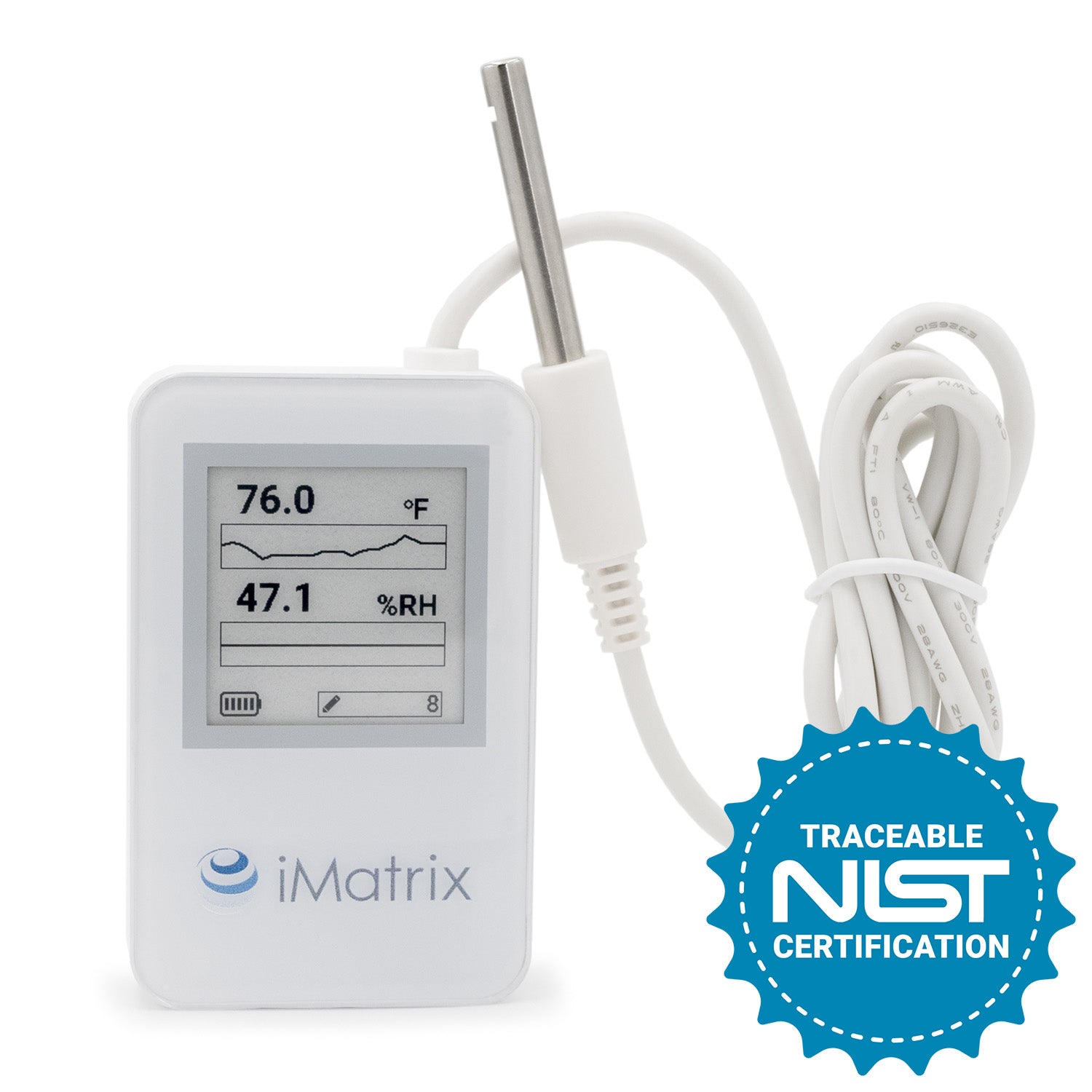 NIST-Certified NEO-1DP Wireless Temperature and Humidity Sensor